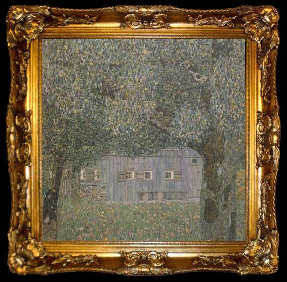 framed  Gustav Klimt Farmhouse in Upper Austria (mk20), ta009-2